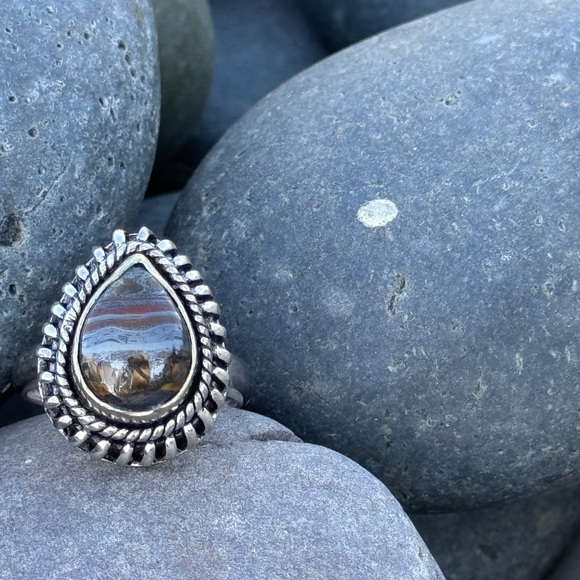 Sundance IRON TIGERS EYE ring sterling silver gemstone cats eye Quartz stone gem - Picture 2 of 9